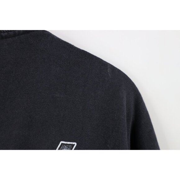 Vintage Y2K Harley Davidson Mens 2XL Faded Spell Out Big Logo T-Shirt Black - Picture 10 of 16